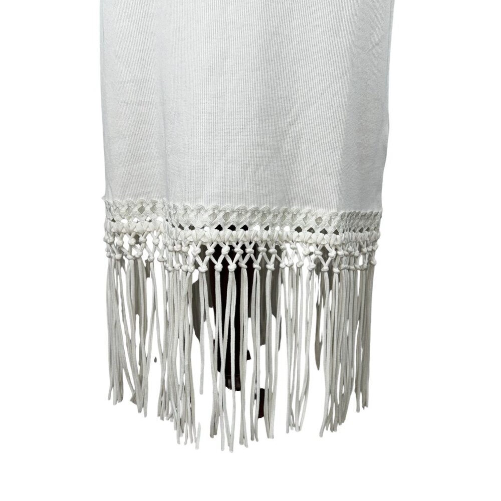 NWT FRENCH CONNECTION Summer White Tank Midi Dress with Crochet Trim Fri… - Picture 10 of 12